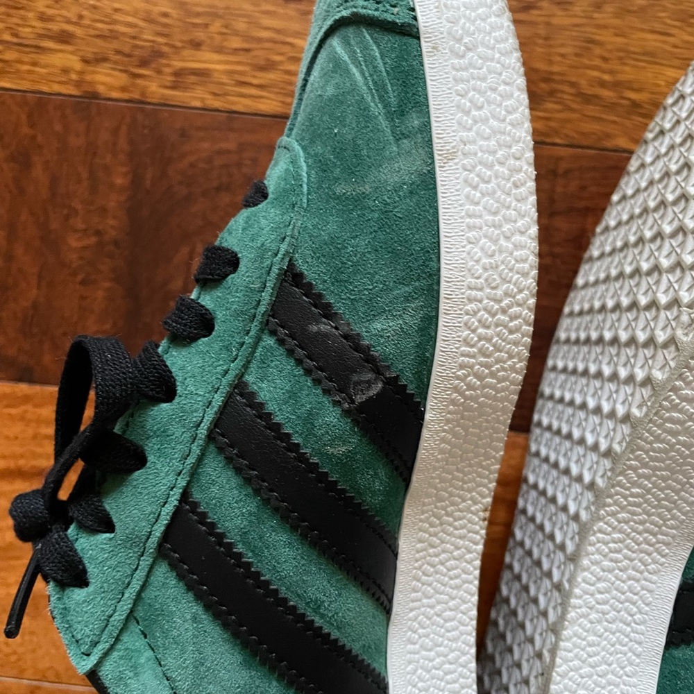 Adidas green gazelles!